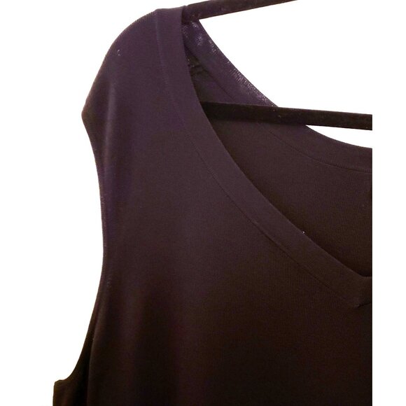 Talbots Black Rayon/Nylon Knit Sleevess Top Size 3X EUC - Picture 4 of 8
